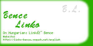 bence linko business card